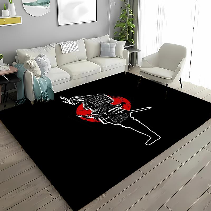 J1u-J1tsu Warrior Japanese B-Bjj Mma Area Rug,Carpet for Living Room Bedroom Sofa Doormat Decor,Kids Non-slip Floor Mat Alfombra