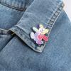 Bear Cartoons Bunny Brooches Acrylic Bear Bunny Lapel Pins Cartoons Dog Pin Dog Pin Badge  Women