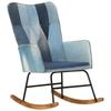 Day and Night - Day and Night Denim Blue Patchwork Canvas Rocking Chair