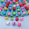 14mm Candy Color Painted Metal Bell Keychain Pendant - DIY Jewelry Accessory