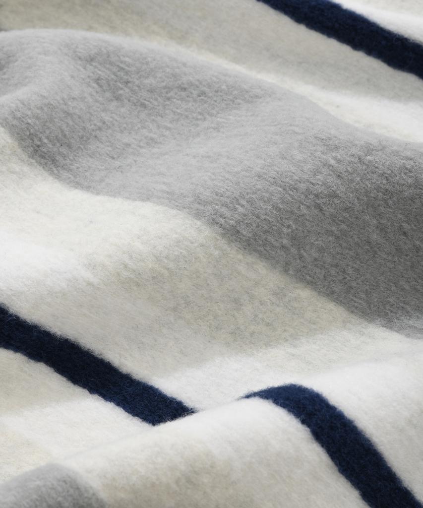 COVERNAT Striped Collar Knit Gray
