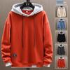 Sweat à capuche color block pour homme Coupe ample Pull décontracté