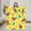 Curious George African Monkey  Blanket Multi-Size Super Soft And Warm  Throw Blankets For Couch Sofa And Bed