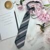 Stripe Gray Horizontal Tie Neck Flower Adults School Casual Decoration Attire