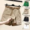 Pantaloncini Estivi da Donna a Vita Alta Pantaloncini Estivi a Gonna Vita Alta Pantaloncini a Gonna da Donna Morbidi con Spacco Laterale Tasche Sopra il Ginocchio Lunghezza Outdoor Senza Cintura