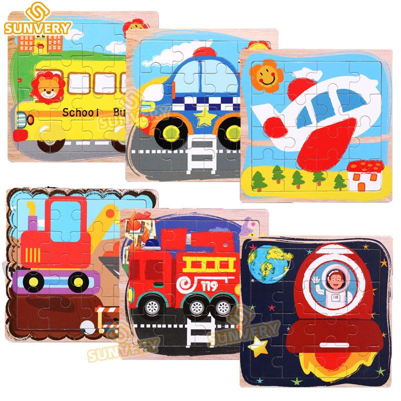 9/16 Puzzle dla dzieci w wieku 2, 3, 4, 5 lat Drewniane puzzle dla maluchów Zestaw zabawek edukacyjnych dla przedszkolaków Puzzle ze zwierzętami dla chłopców i dziewcząt