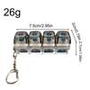Keyboard Fidget Keychain Transparent Portable Realistic Clicker Fidget Toy for Adults Kids Boy Family Travel Backpack Offices
