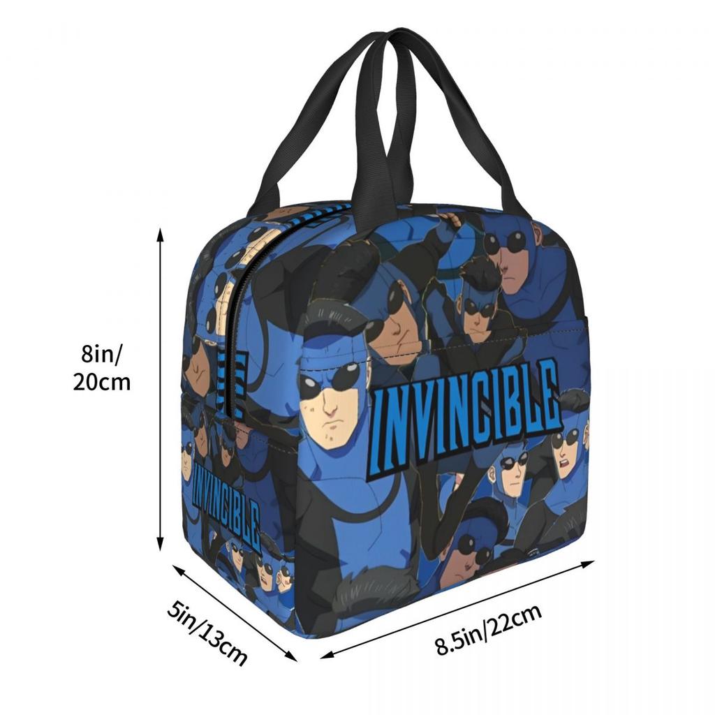 Invincible Cartoon Superhero Thermal Insulated Lunch Bags for Travel Portable Food Bag Cooler Thermal Lunch Boxes