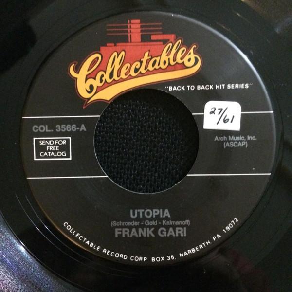

Пластинка 7 дюймов FRANK GARI Utopia COL3566 US Rock Б/у