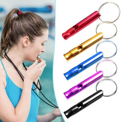 3Pcs Emergency Whistles Multifunction Super Loud Shrill Sound with Keychain Anodic Treatment Signaling Portable Outdoor Survival Whistles Keyrings