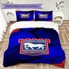 Ipswich Town FC Pattern Bedding uilt Set uilt Cover Pillowcase Home Decoration Birthday Gift (1 * duvet cover + 2 * pillowcase without core)