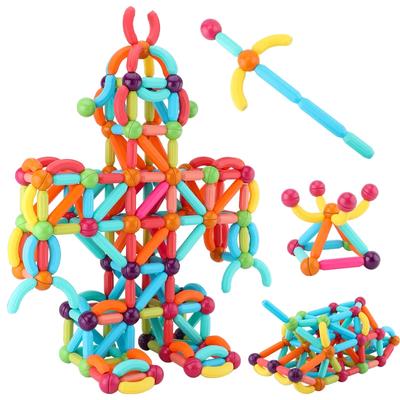 8Pcs-164Pcs Kids Color Magnetic Strip Construction Set Magnetic Balls Stick Building Blocks Educational Toy For Children Gifts
