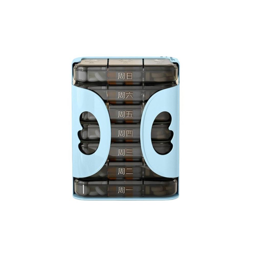 21 Grids 7 Day Pill Box Sealed Moisture-proof Pill Dispenser Box Large Capacity Waterproof Weekly Pill Organizer Elderly Care