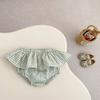 Summer New 2-4 Year Old Baby Clothing, Baby Girl Set, Fashionable Flower Suspender+shorts Two-piece Set