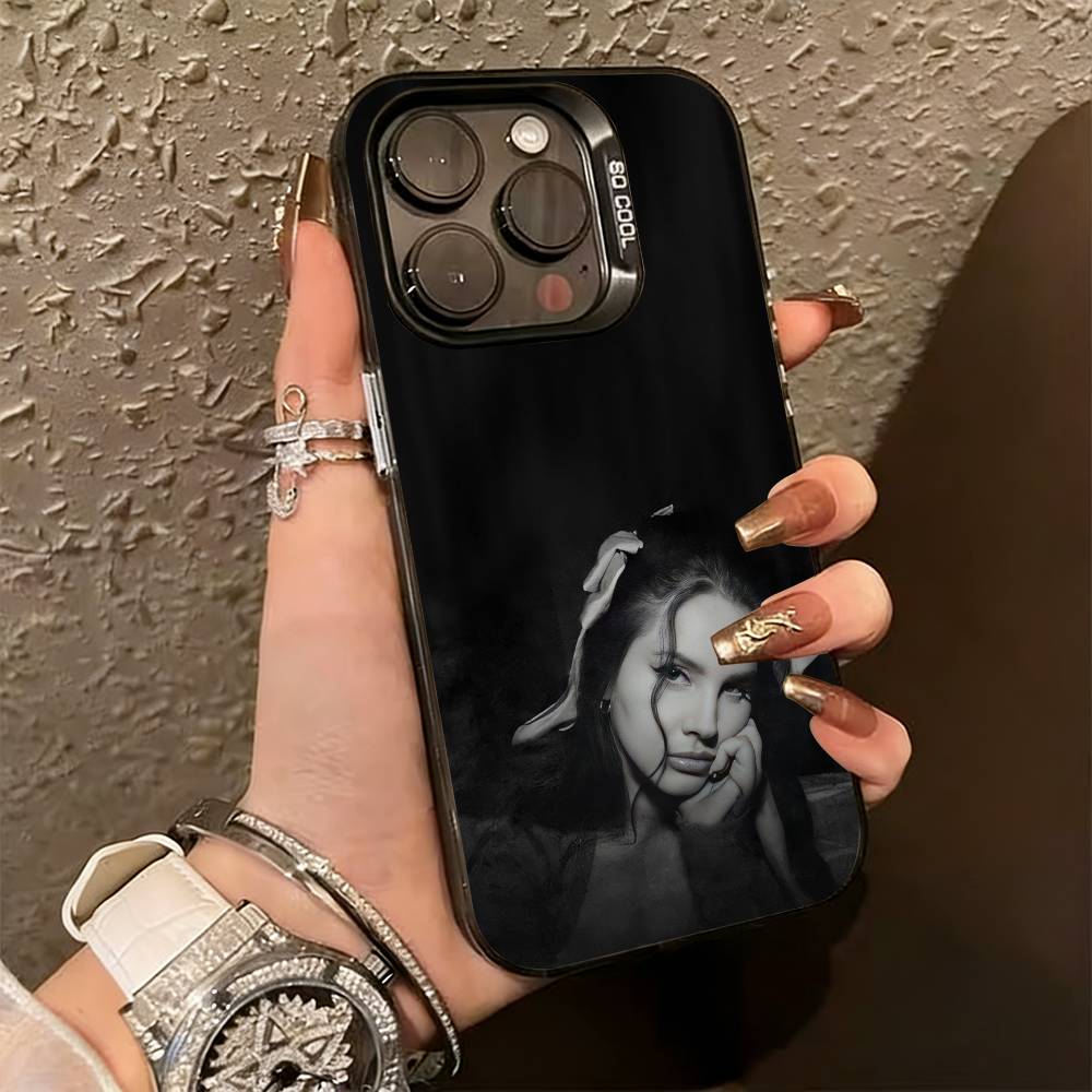 

L-Lana Del R-Rey Phone Case For iPhone 17,16,15,14,13,12,11 Plus,Pro Max,XS,Colorful Silver Phone case Funda Cover iPhone16e