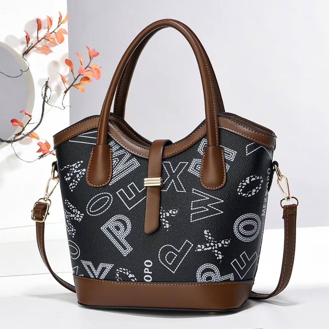 Женская сумка-ведро Роскошная женская сумка с принтом Текстура Женская сумка через плечо Простая большая вместительная сумка через плечо