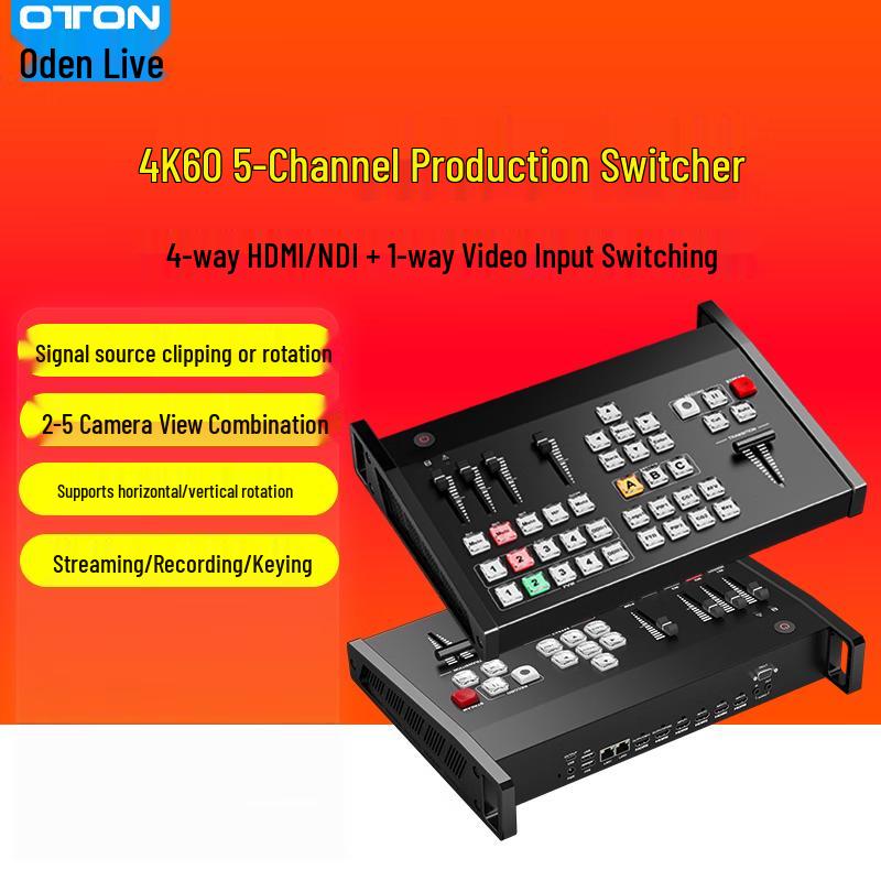 Oton 4K 5-Channel Live Broadcast Video Switcher