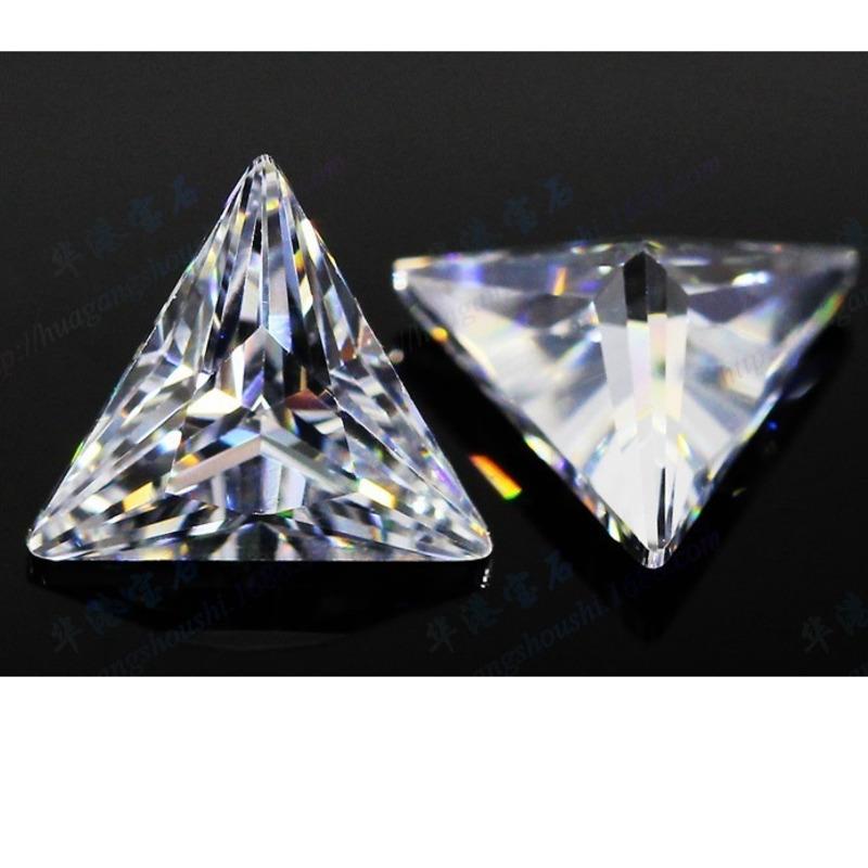 Cellacity True Triangle Cut Bulk Moissanite Beads 0.5-5 Carat D Color VVS1 GRA Certified Lab-grown Gemstone Jewelry Material