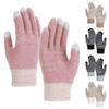 Winter Warm Gloves Women Men Touch Screen Gloves Knitted Thickened Gloves with High Elastic Cuffs for Outdoor Travel Cycling