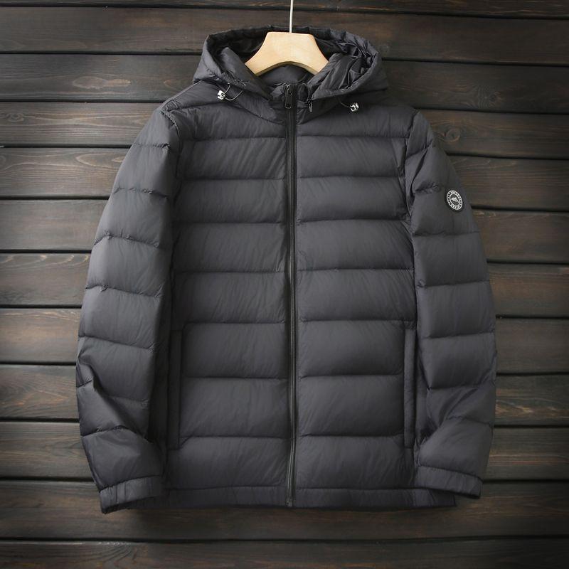 Lightweight and Warm! Men's Autumn and Winter Hooded Short down Jacket from Foreign Trade Clothing Factory Surplus