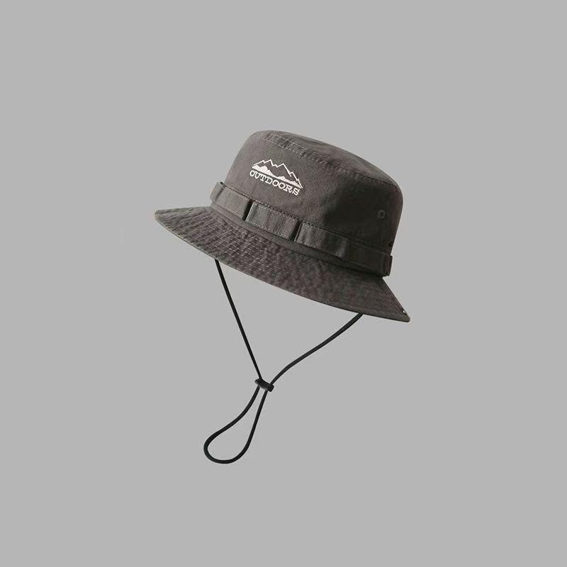 Fisherman Sun Protection Embroidered Outdoor Cowboy Hat for Camping and Mountaineering