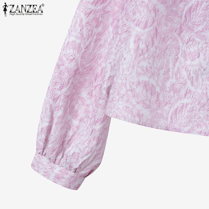 ZANZEA Women Long Sleeve Blouse and Long Skirts Print Casual Two Piece Suit Sets