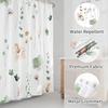 Sage Green Beige Watercolor Floral Shower Curtain – Modern Minimalist Design Elegant Bathroom Decor 12PCS Hooks 71X71Inch