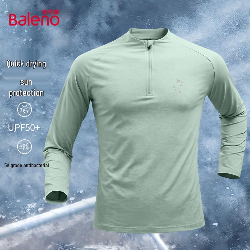 Baleno Men's Stand-up Collar Graphic Long Sleeve T-Shirt