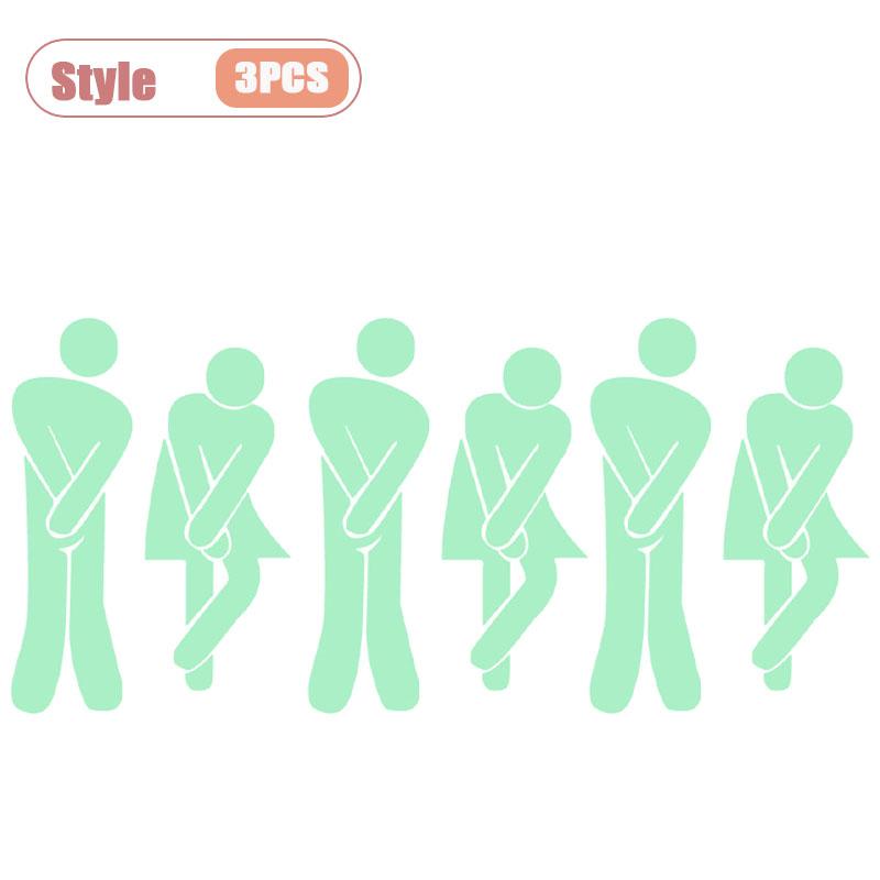 Adesivo WC Luminoso al Buio Segnale Indicatore Divertente per Bagno Luce Notturna e Indicazione Direzionale Decorazione Murale Luminosa Fai da Te Decorazione Casa