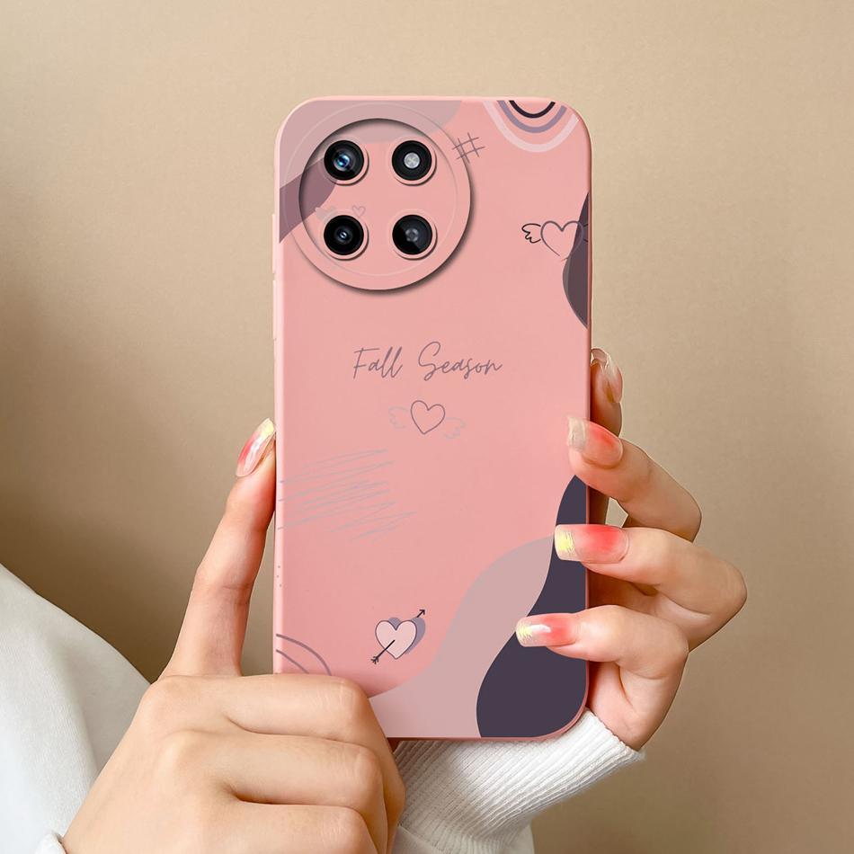 For OPPO Realme 11 4G Phone Cases Fashion Shell Soft Liquid Silicone Camera Protection Back Cover For Realme11 Anti Choc Funda