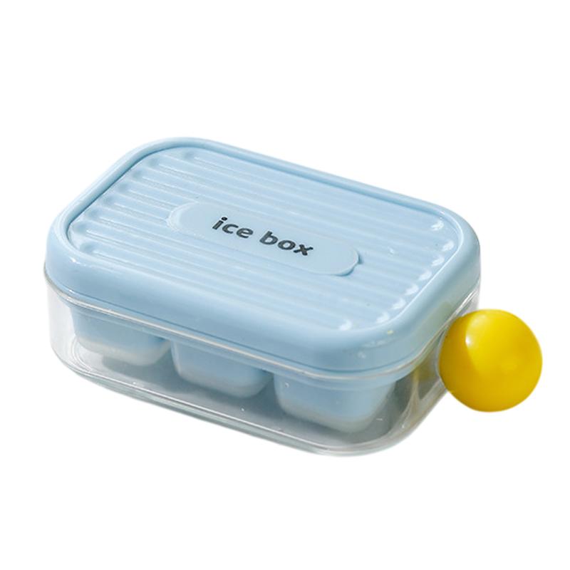 6-Grids Mini Ice Cube Tray with Lid Easy Release DIY Ice Mold Removable Lid Home Kitchen Barbecue Ice Making Tool
