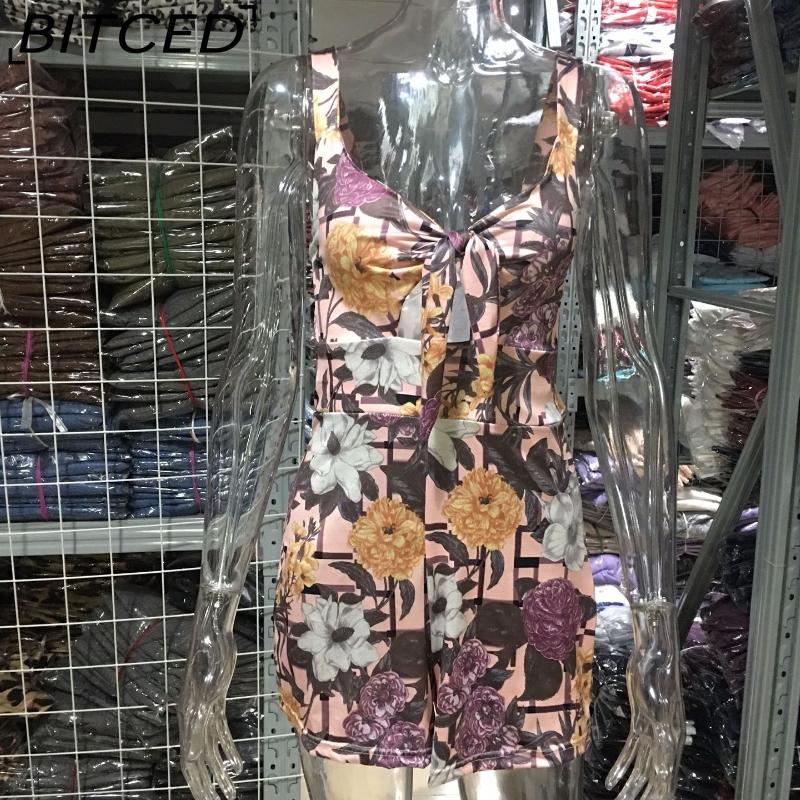BITCED Moda feminina casual cor sólida estampa verão primavera sem mangas suspensórios calças macacões e macacões