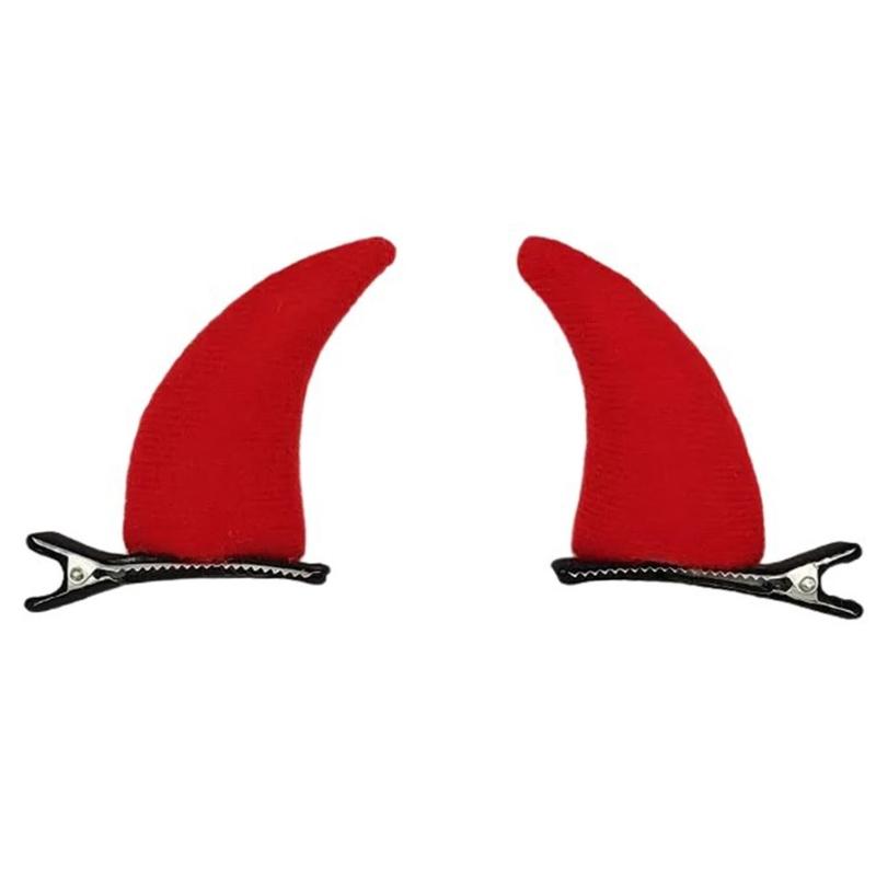 Klips do włosów z rogiem, spinka do włosów z kreskówkowym wzorem, kostium do odgrywania ról, spinki regulowane na imprezę halloweenową