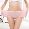 Women's Mid-Waist Plus Size Ice Silk Panties Seamless Breathable One-Piece Comfortable Panties