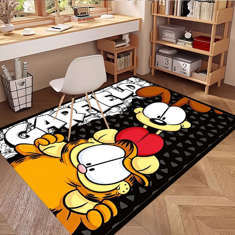 Garfield Print Rug, Washable Floor Carpet, For Entryway Dorm Laundry Room Office Study, Home Decor Birthday Christmas Gift