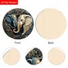 2D Plane Hanging Decorative Signs, Interior Wall or Door Decoration, Garden Decoration, Two Elephant Pattern, Interesting Gifts for Family and Friends