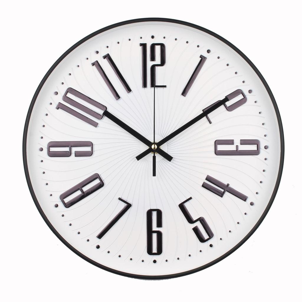 12-Zoll Heißprägung Digital Wanduhr, Leichter Luxus, Schlicht, Modernes Wohnzimmer Zuhause, Modische Geräuschlose Goldene Uhr