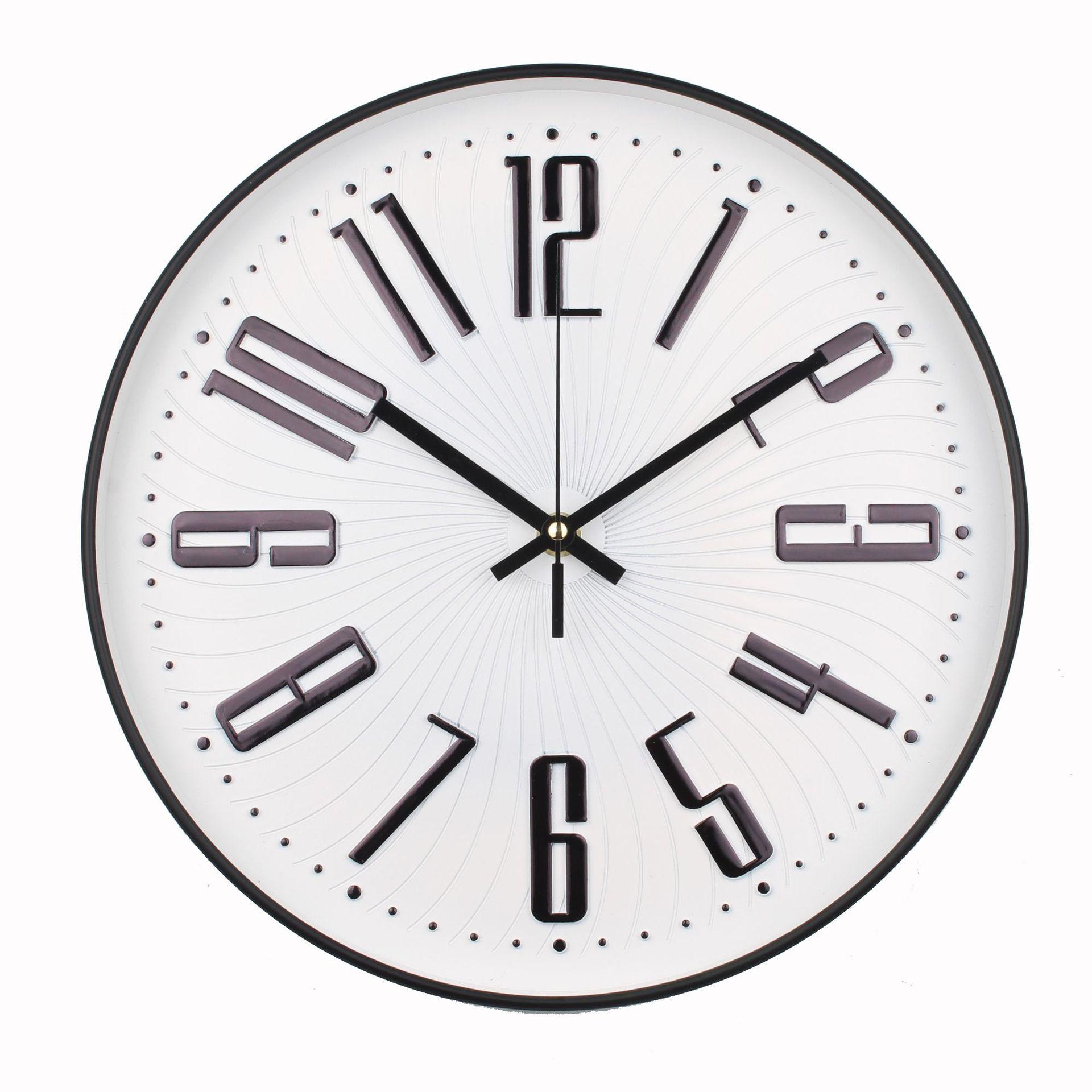 

12-дюймовые цифровые настенные часы с горячим тиснением, легкая роскошь, простые, современные для дома в гостиной, модные бесшумные золотые часы Black Literally