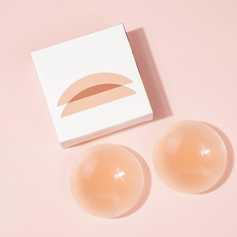Nipple Cover 1Pair Seamlesses Self Adhesive Silicone Nipple Pasties for Women Girls Reusable, Sticky Breast Petals Gifts