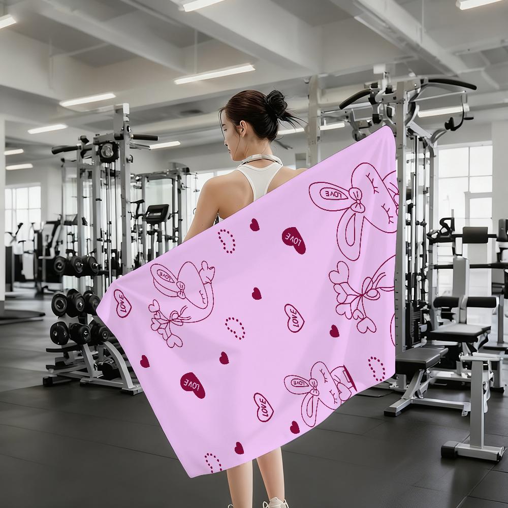 Women Love Bunny Towel Quick Drying Beach Towels Are Suitable For Swimming Pools Camping Yoga And The Gym