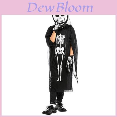 Wszechstronne kostiumy do cosplayu dla dorosłych i dzieci, kostium na Halloween z maską czaszki i szkieletu