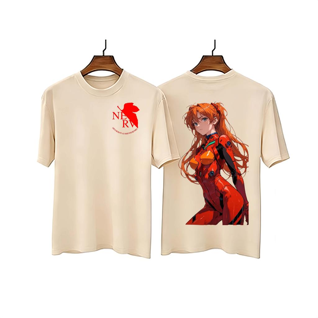 Unisexs And Unisexs New Style New Century Gospel Warrior Asuka Large Loose Cotton Summer Breathable Short Sleeve Tshirt