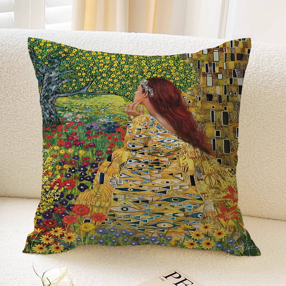 Artist Gustav Klimt Classic Collection Pillow Anime Pillow Sofa Bed Head Pillow Cover Cushion Cover x Cm Fashion