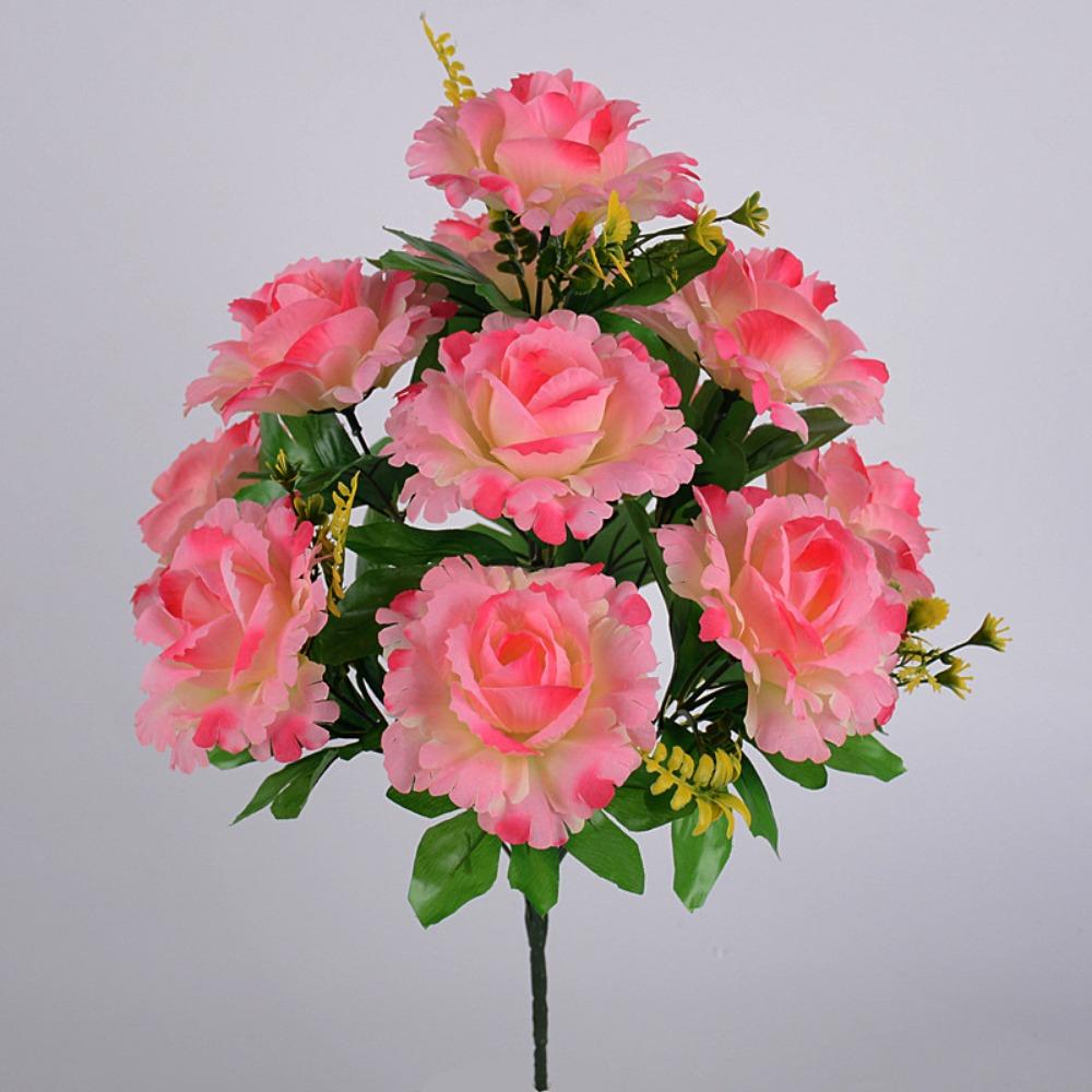 

11 Heads Real Happy Flower Mini Photography Photo Gift Valentine s Day Flowers 5 Colors Crystal Grass Bouquet Decorative розовый