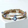 European & American Fashion Demon Eye Alloy Bracelet - Handmade Simple Edge-Wrapped Set