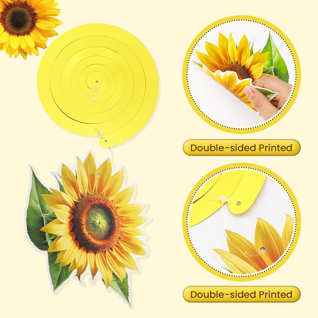 Sunflower Birthday Party Decorations Green Yellow Sunflower Banner with Honeycomb Balls Hanging Swilrs and Circle Dot Garland for Boy Girl Sunflower