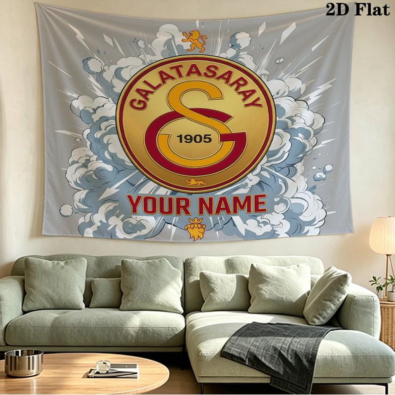 Custom Name Galatasaray2 Printed Tapestry – Wall Hanging for Bedrooms, Dorms, and Home Decor
