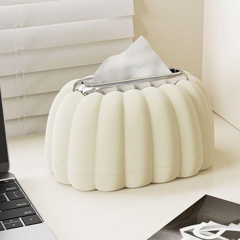 Decorative Pumpkin Shaped Tissue Dispenser Easy Clean Plastic Household Essential for Living Room