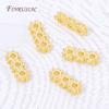 18K Gold Plated 2/3 Holes Spacer Bars Separators,Pearl Bar Bead Spacers For Bracelets,DIY Jewelry Making Supplies Findings