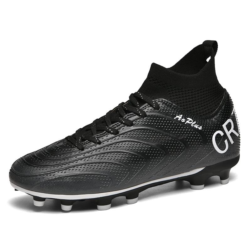 

Mens Football Shoes New-Arrival Outdoor Use Sports Boys Long Nails Professional Ultra Light Fast Field Match Football Shoes for Men 35 чорний